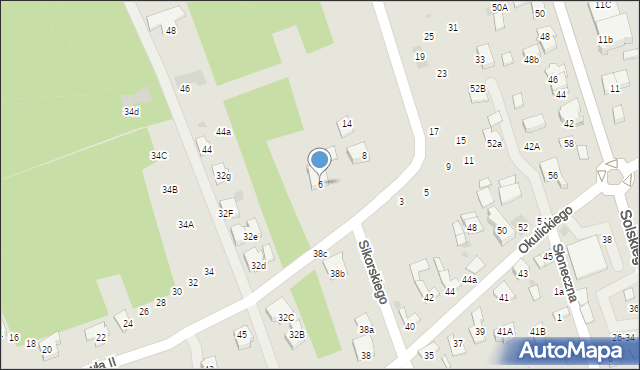 Brzesko, Sikorskiego Władysława, gen., 6, mapa Brzesko