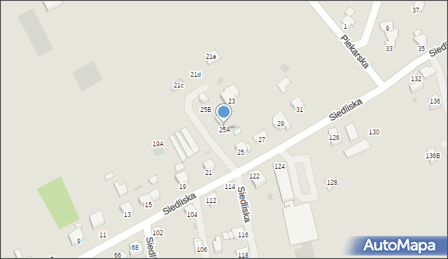 Brzeszcze, Siedliska, 25A, mapa Brzeszcze