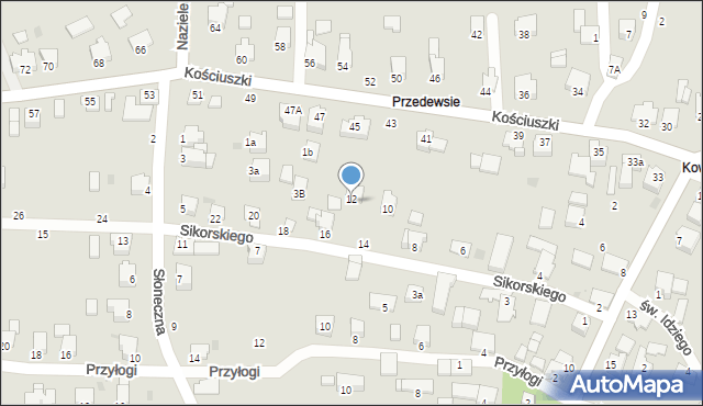 Brzeszcze, Sikorskiego Władysława, gen., 6c, mapa Brzeszcze
