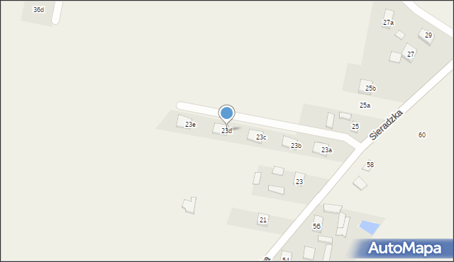 Brzeźnio, Sieradzka, 23d, mapa Brzeźnio