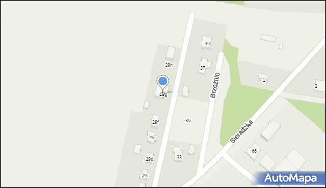 Brzeźnio, Sieradzka, 29g, mapa Brzeźnio