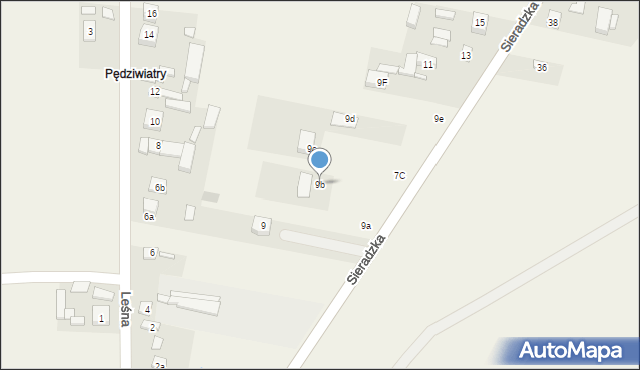Brzeźnio, Sieradzka, 9b, mapa Brzeźnio