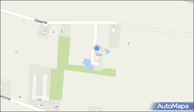 Brzezówka, Siewna, 7, mapa Brzezówka