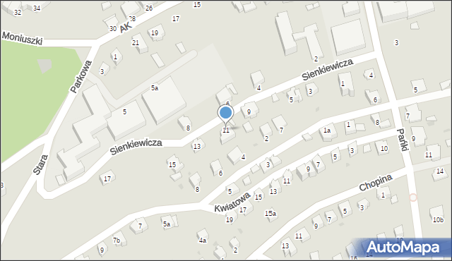 Brzozów, Sienkiewicza Henryka, 11, mapa Brzozów