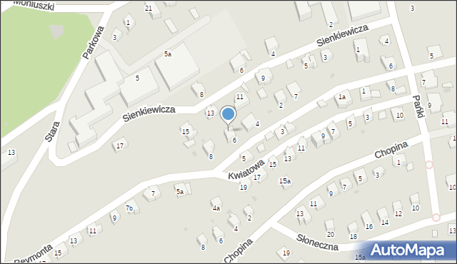 Brzozów, Sienkiewicza Henryka, 13a, mapa Brzozów