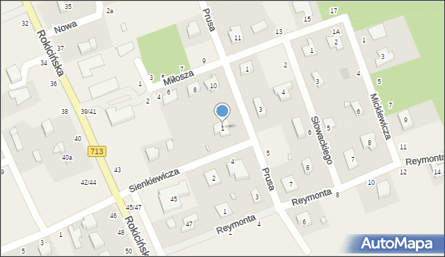 Bukowiec, Sienkiewicza Henryka, 1, mapa Bukowiec