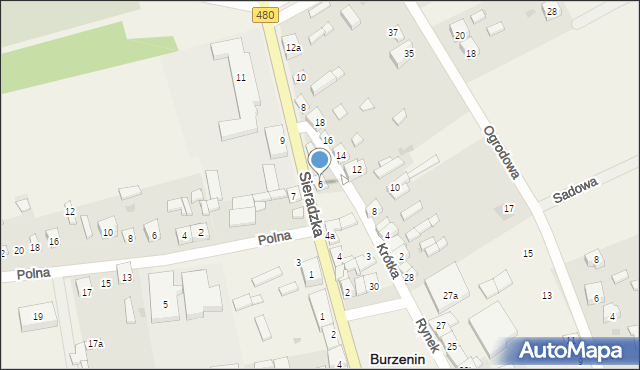 Burzenin, Sieradzka, 6, mapa Burzenin