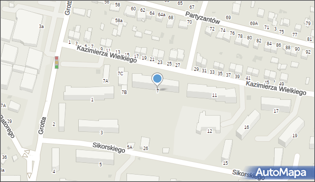 Busko-Zdrój, Sikorskiego Władysława, gen., 7, mapa Busko-Zdrój