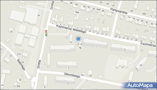 Busko-Zdrój, Sikorskiego Władysława, gen., 7D, mapa Busko-Zdrój