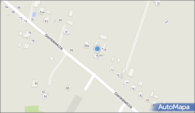 Bychawa, Sienkiewicza Henryka, 71, mapa Bychawa