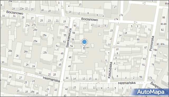 Bydgoszcz, Sienkiewicza Henryka, 52, mapa Bydgoszczy