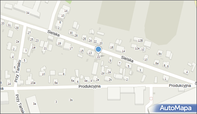 Bydgoszcz, Sielska, 11, mapa Bydgoszczy