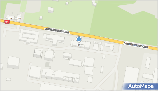 Bytom, Siemianowicka, 98, mapa Bytomia