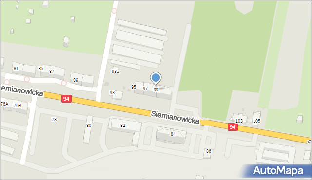 Bytom, Siemianowicka, 99, mapa Bytomia