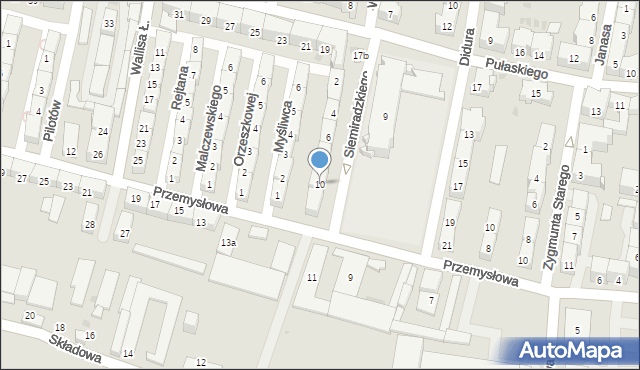 Bytom, Siemiradzkiego Henryka, 10, mapa Bytomia