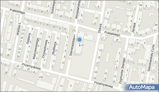 Bytom, Siemiradzkiego Henryka, 9, mapa Bytomia