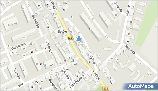 Bytów, Sikorskiego Władysława, gen., 14, mapa Bytów