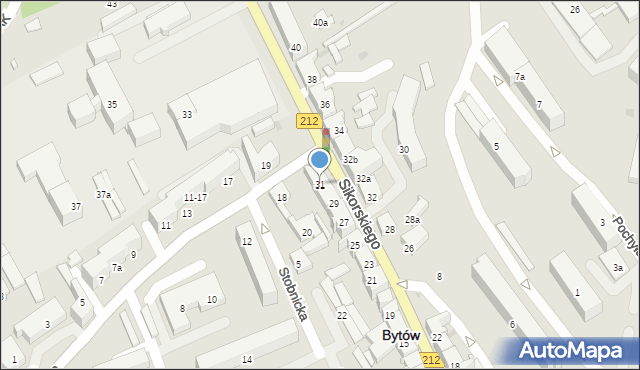 Bytów, Sikorskiego Władysława, gen., 31, mapa Bytów