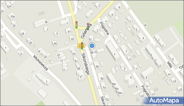 Bytów, Sikorskiego Władysława, gen., 60, mapa Bytów