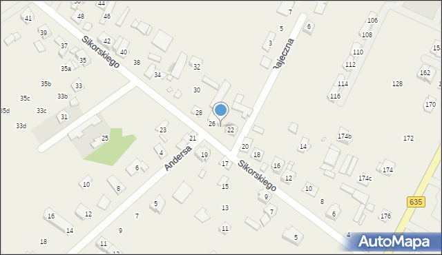 Cegielnia, Sikorskiego Władysława, gen., 24, mapa Cegielnia