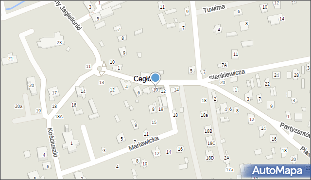 Cegłów, Sienkiewicza Henryka, 10, mapa Cegłów