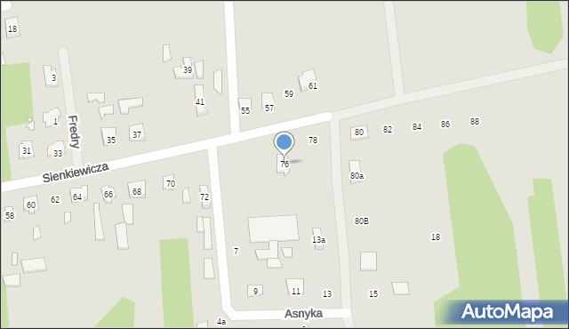 Cegłów, Sienkiewicza Henryka, 76, mapa Cegłów