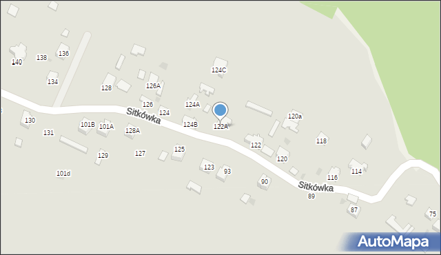 Chęciny, Sitkówka, 122A, mapa Chęciny