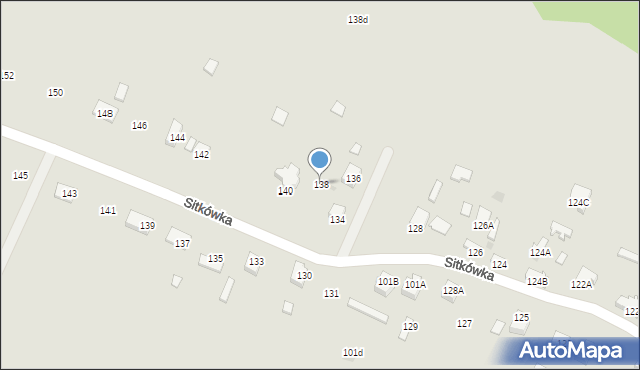 Chęciny, Sitkówka, 138, mapa Chęciny