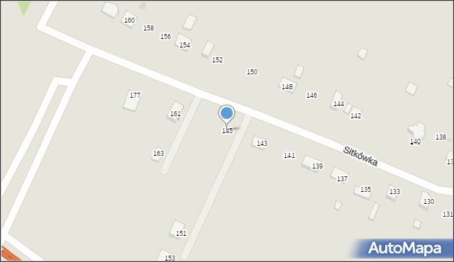 Chęciny, Sitkówka, 145, mapa Chęciny