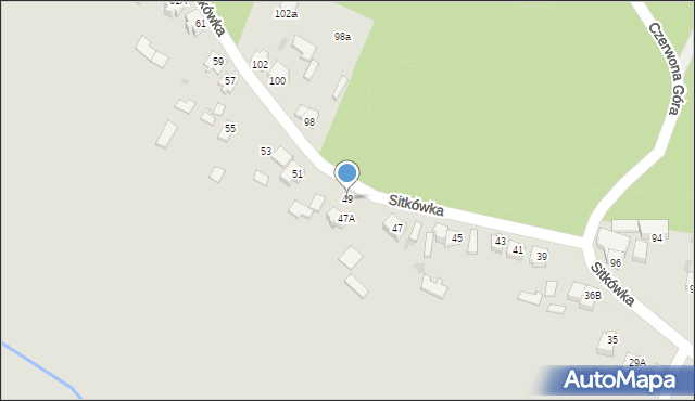 Chęciny, Sitkówka, 49, mapa Chęciny