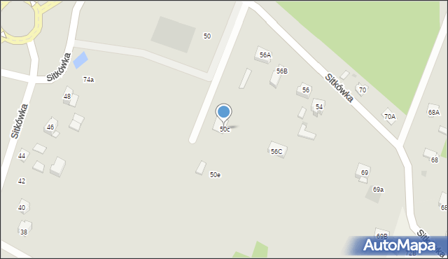 Chęciny, Sitkówka, 50c, mapa Chęciny