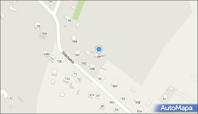 Chęciny, Sitkówka, 68f, mapa Chęciny