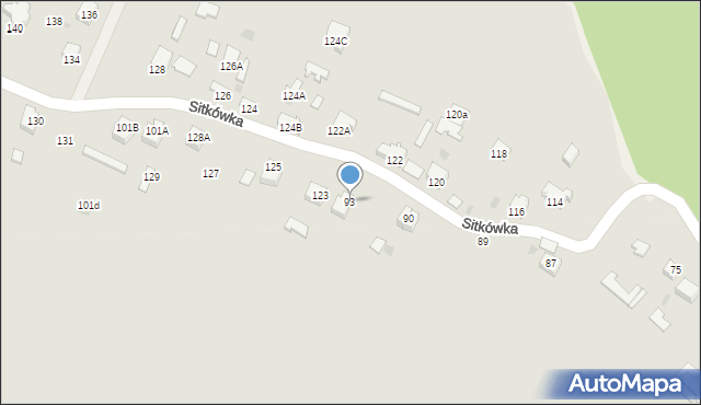 Chęciny, Sitkówka, 93, mapa Chęciny