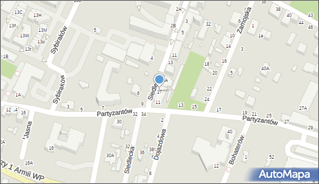 Chełm, Siedlecka, 17, mapa Chełma