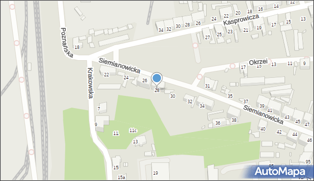 Chorzów, Siemianowicka, 28, mapa Chorzów