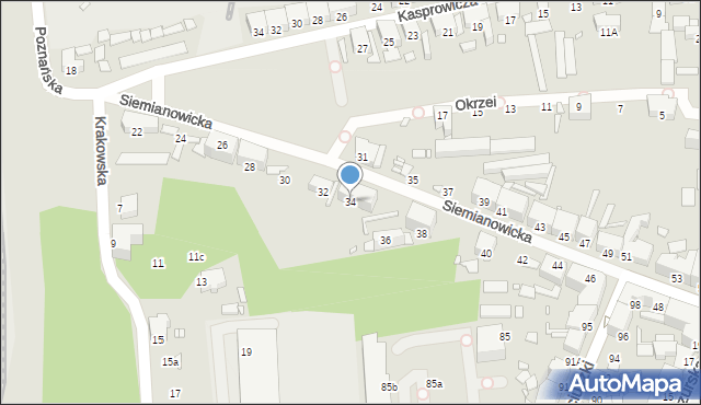 Chorzów, Siemianowicka, 34, mapa Chorzów