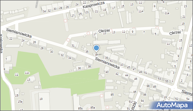 Chorzów, Siemianowicka, 37, mapa Chorzów