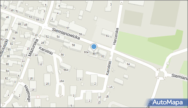 Chorzów, Siemianowicka, 60, mapa Chorzów