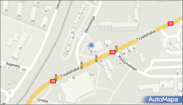 Chrzanów, Sikorskiego Władysława, gen., 2, mapa Chrzanów