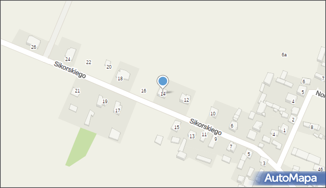 Chrzanowice, Sikorskiego Władysława, gen., 14, mapa Chrzanowice