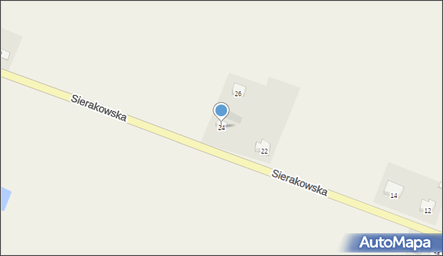 Chrzypsko Wielkie, Sierakowska, 24, mapa Chrzypsko Wielkie