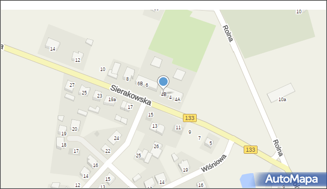 Chrzypsko Wielkie, Sierakowska, 4B, mapa Chrzypsko Wielkie