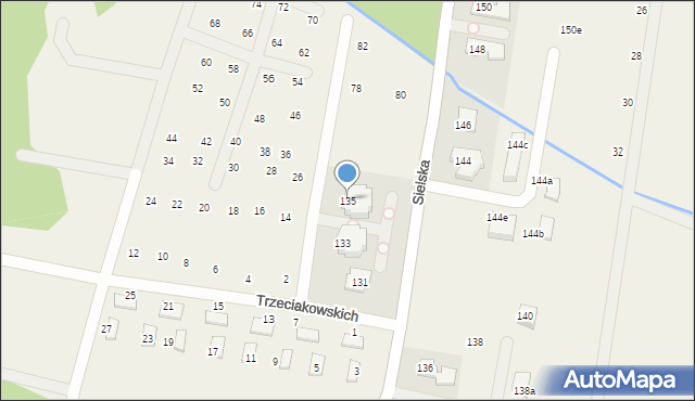 Chylice-Pólko, Sielska, 135, mapa Chylice-Pólko