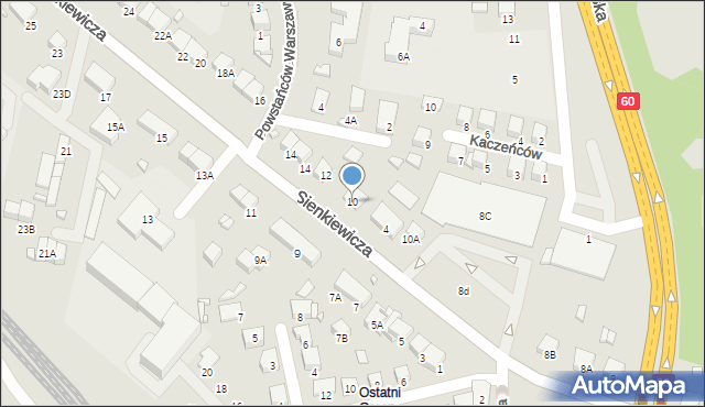 Ciechanów, Sienkiewicza Henryka, 10, mapa Ciechanów