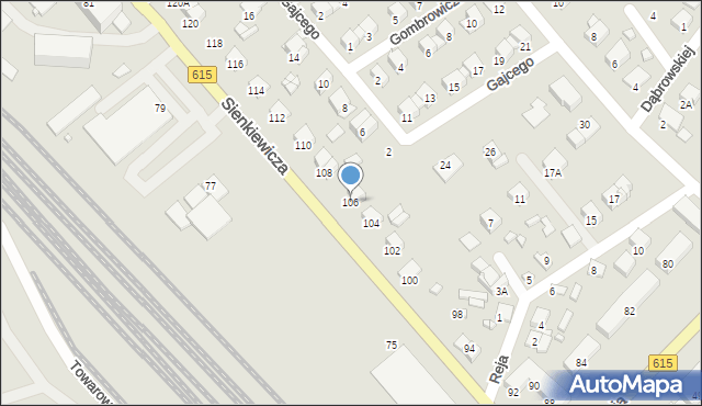 Ciechanów, Sienkiewicza Henryka, 106, mapa Ciechanów