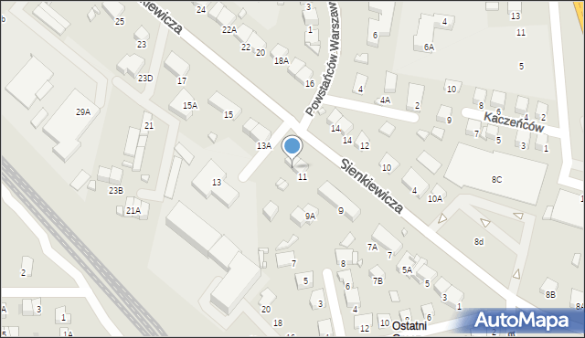 Ciechanów, Sienkiewicza Henryka, 11A, mapa Ciechanów