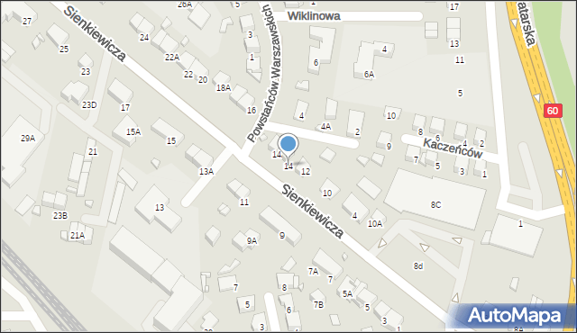 Ciechanów, Sienkiewicza Henryka, 14, mapa Ciechanów