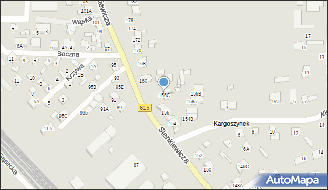 Ciechanów, Sienkiewicza Henryka, 156C, mapa Ciechanów