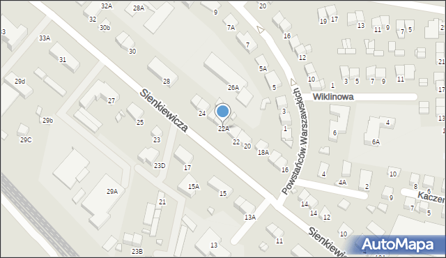 Ciechanów, Sienkiewicza Henryka, 22A, mapa Ciechanów