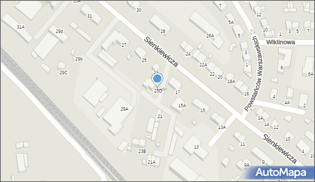 Ciechanów, Sienkiewicza Henryka, 23D, mapa Ciechanów